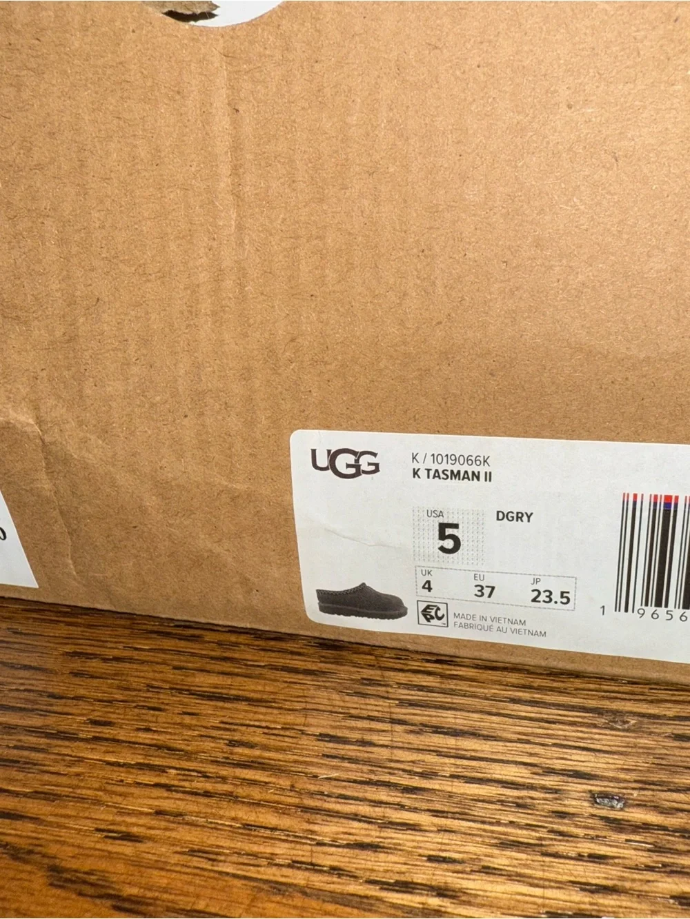 UGG Men’s Charcoal Suede Shearling-Lined Slip-On Booties